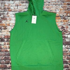 Jordan Men's Vibrant Green Sleeveless Hoodie